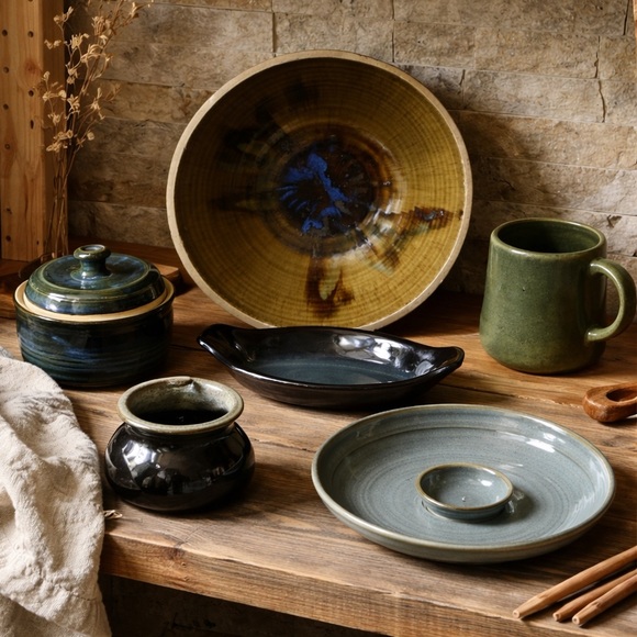 Handmade Other - 7pc Organic Modern Stoneware Collection